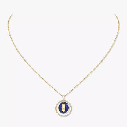 [Solara jewelry]Lucky Move Diamond Necklace in Rose Gold and White Mother-of-Pearl
