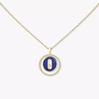 [Solara jewelry]Lucky Move Diamond Necklace in Rose Gold and White Mother-of-Pearl