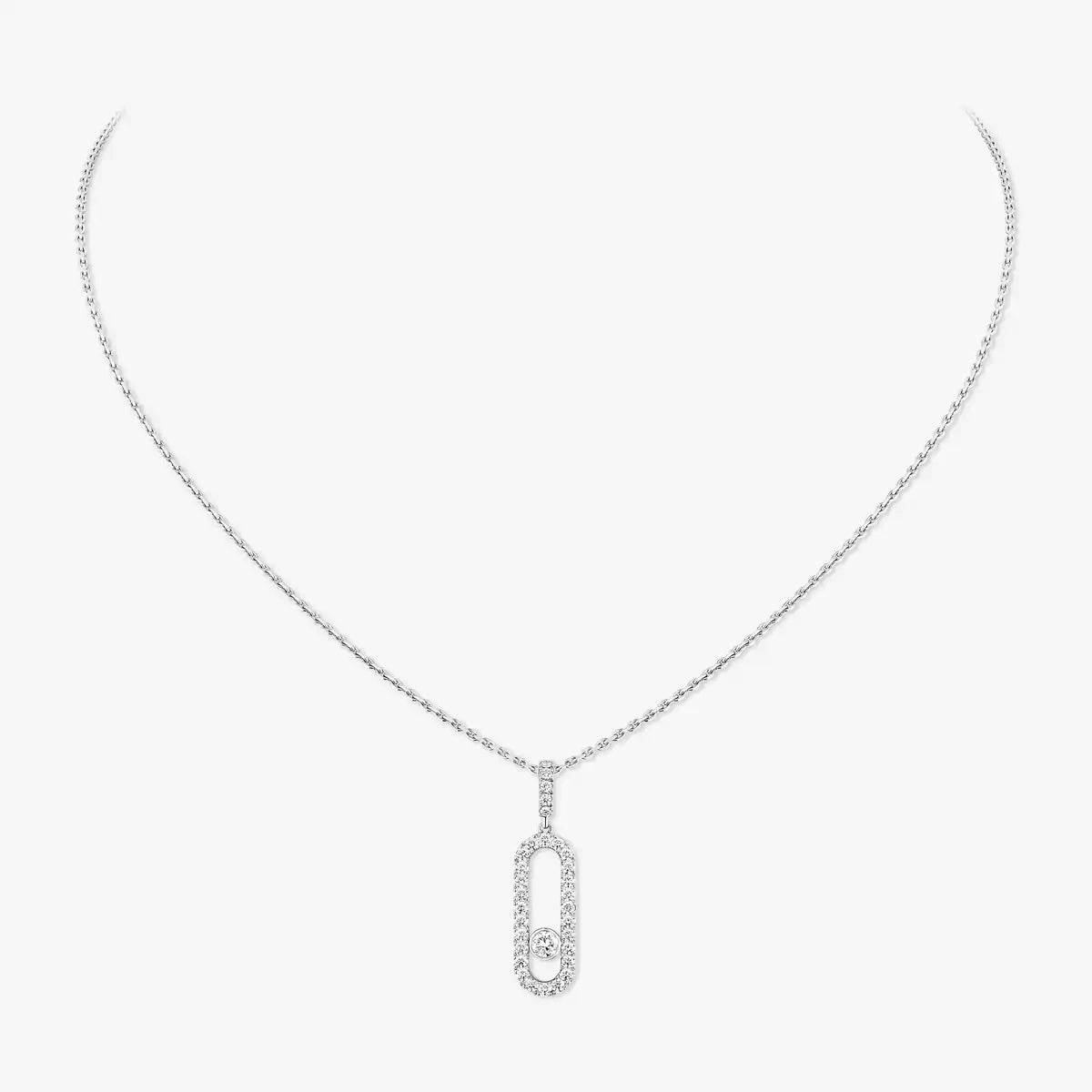 [Solara jewelry]Move Uno Diamond Necklace in Rose Gold