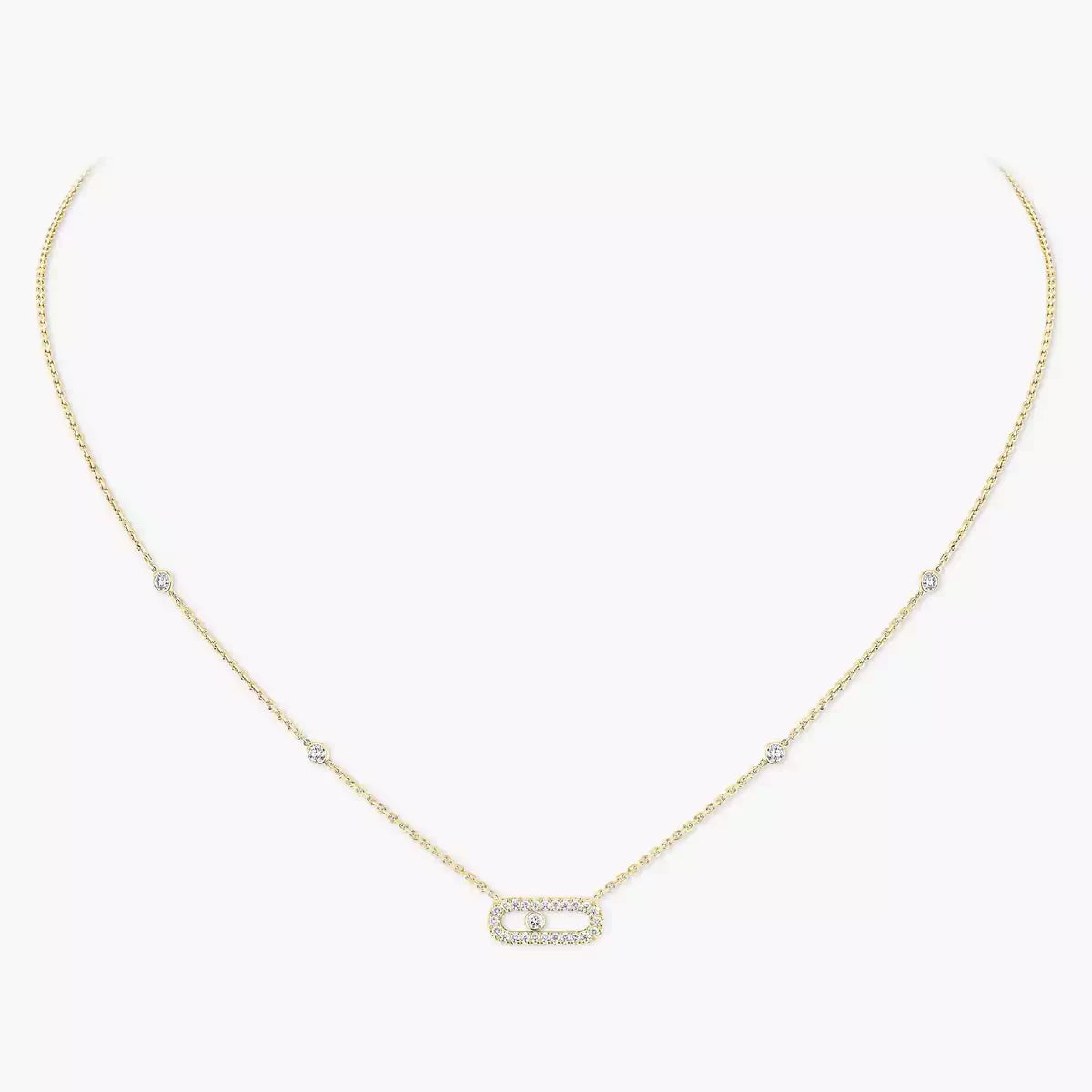 [Solara jewelry]Diamond Necklace Move Uno