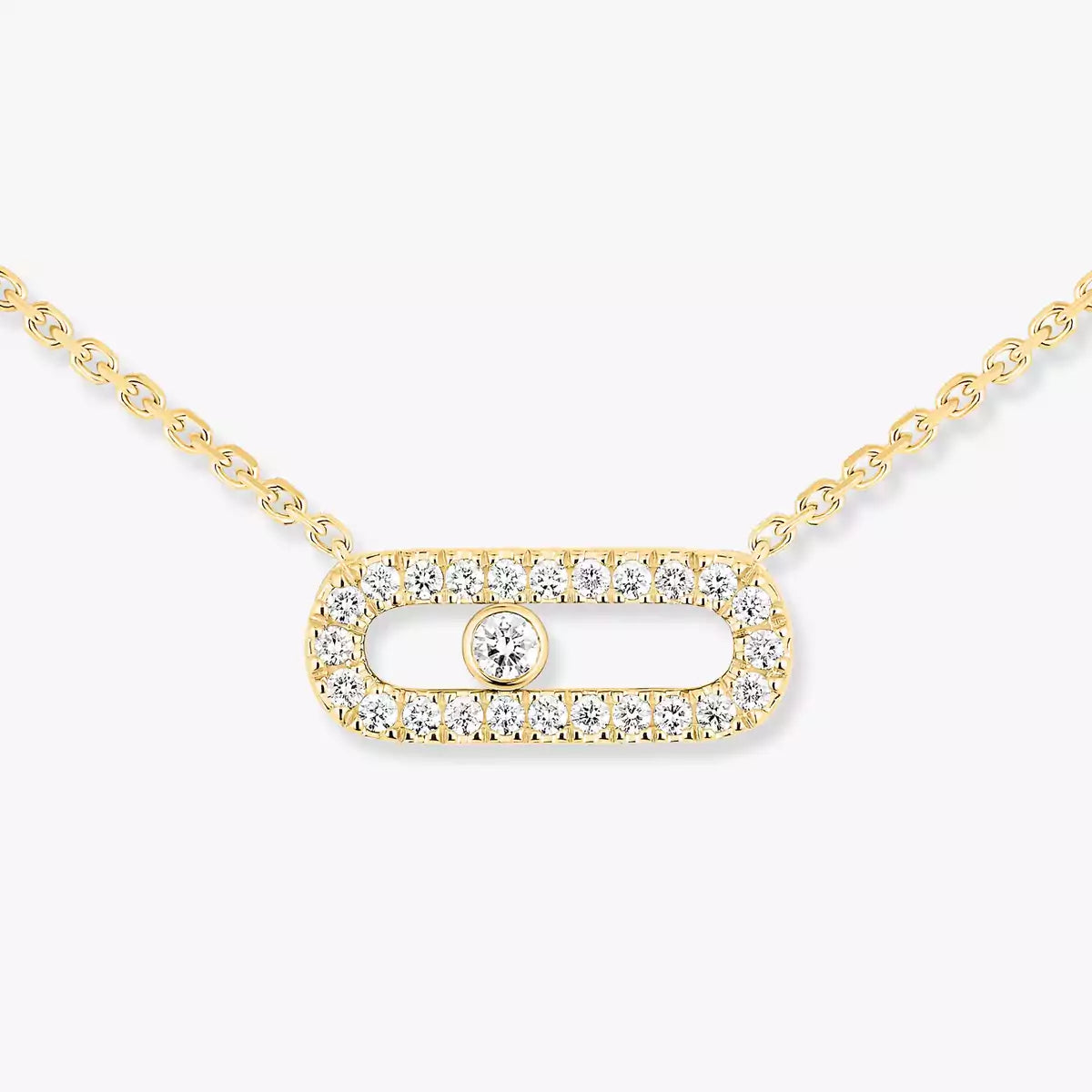 [Solara jewelry]Diamond Necklace Move Uno