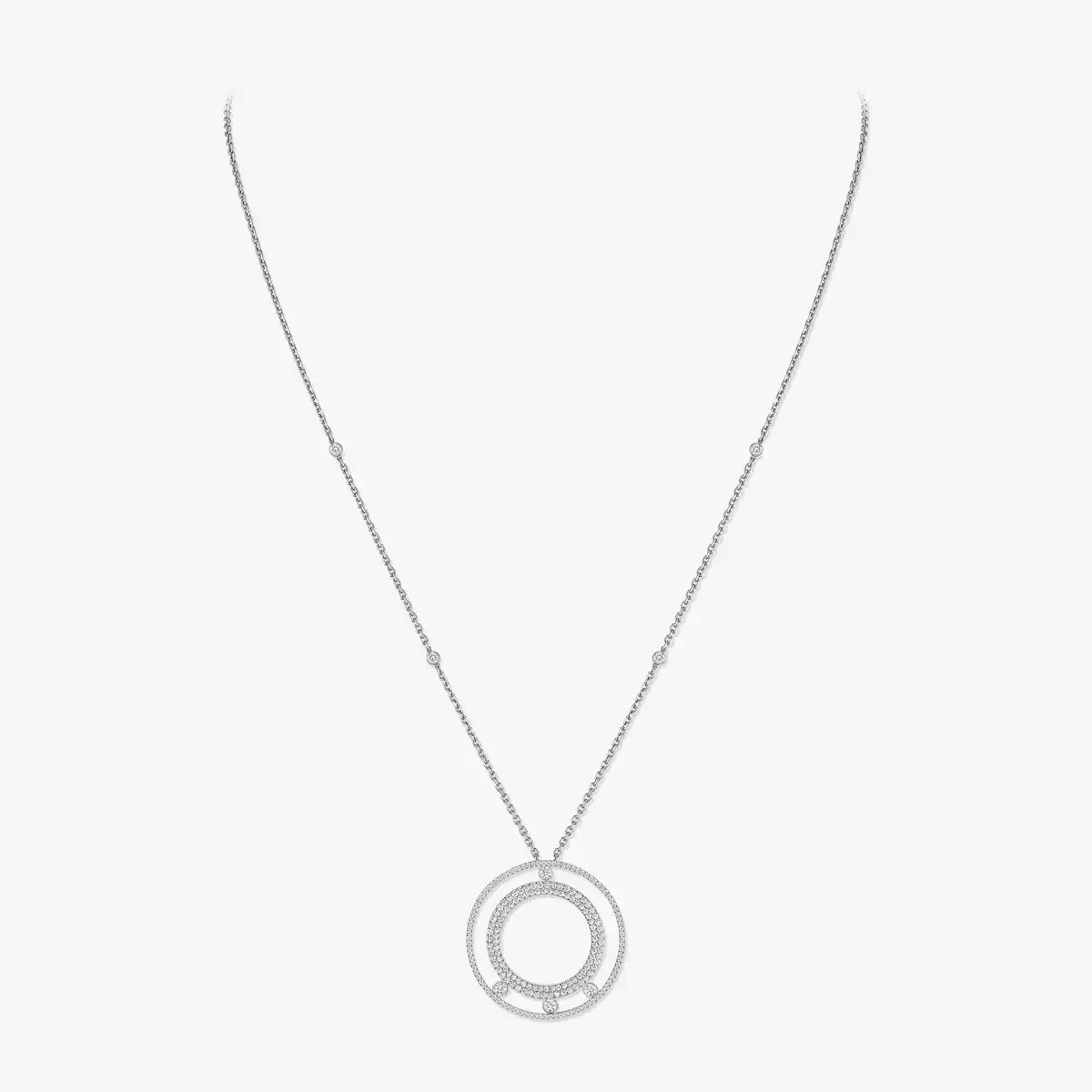 [Solara jewelry]Move Romane Long Pave_-Set Diamond Necklace