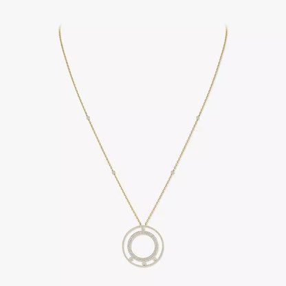 [Solara jewelry]Move Romane Long Pave_-Set Diamond Necklace