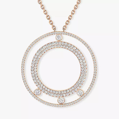 [Solara jewelry]Move Romane Long Pave_-Set Diamond Necklace