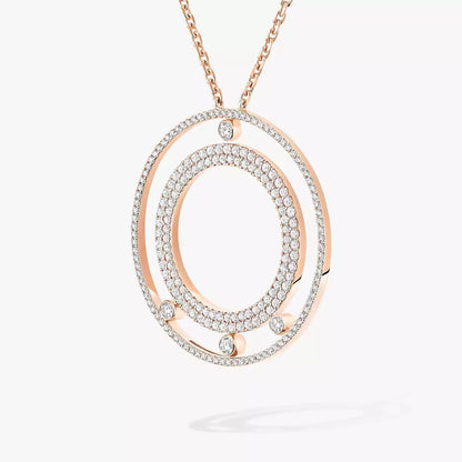 [Solara jewelry]Move Romane Long Pave_-Set Diamond Necklace