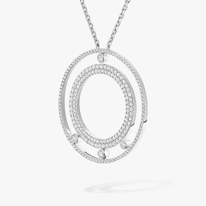 [Solara jewelry]Move Romane Long Pave_-Set Diamond Necklace