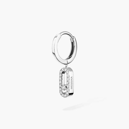 [Solara jewelry]Move Uno Single Diamond Hoop Earring