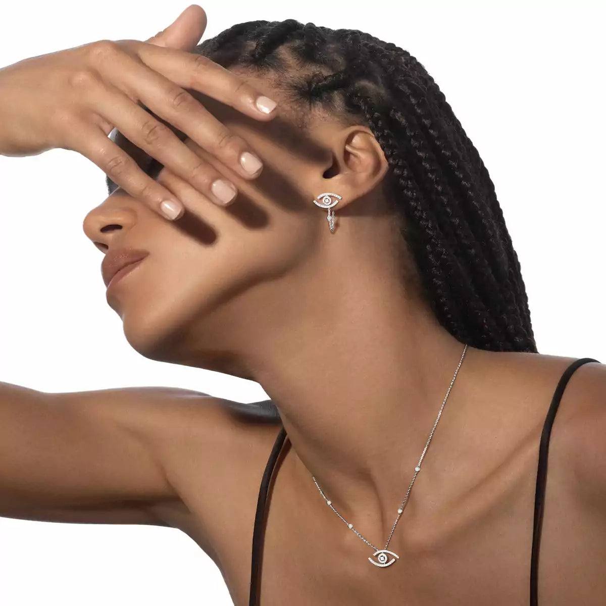 [Solara jewelry]Lucky Eye Diamond Earrings