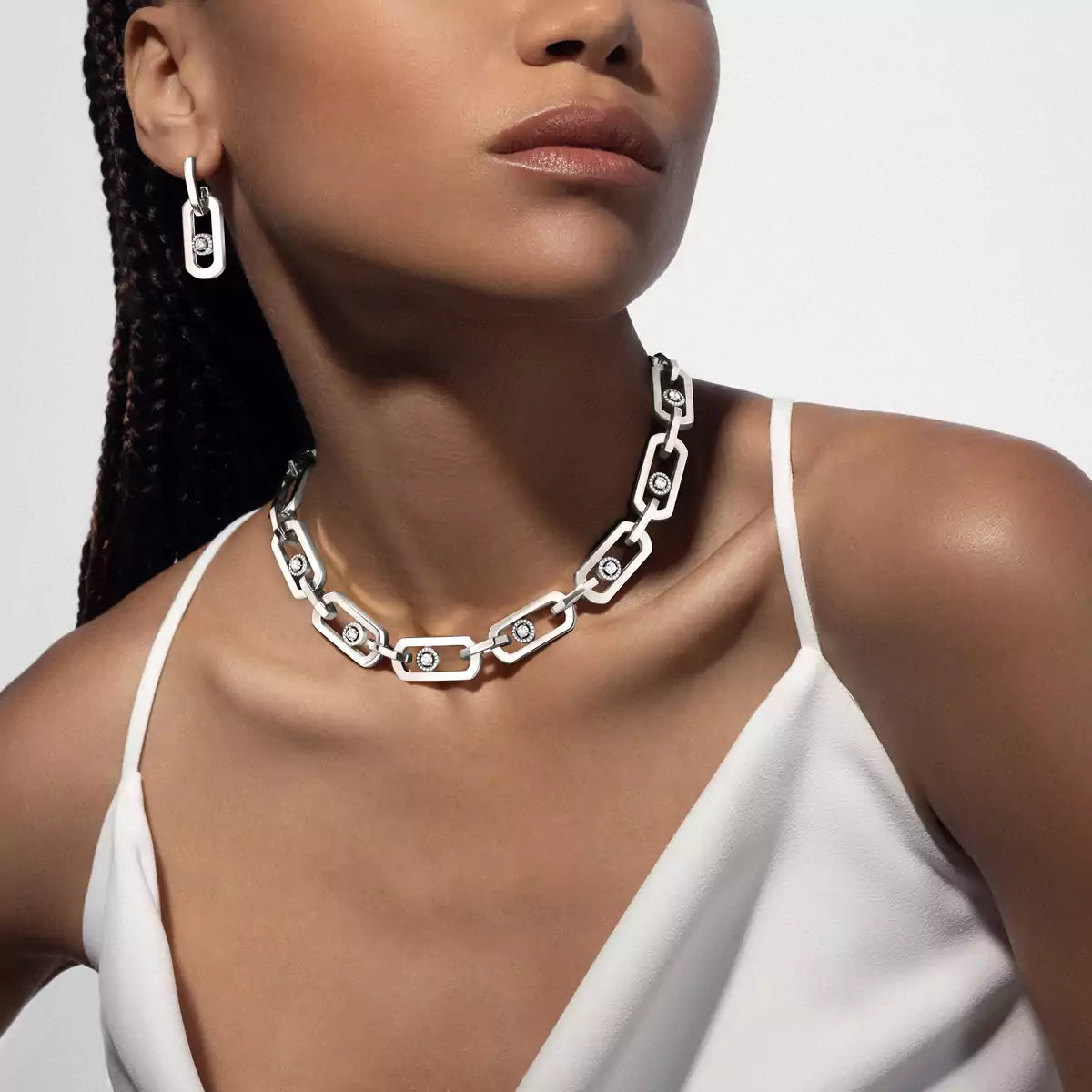 [Solara jewelry] So Move XL Diamond Hoop Earring