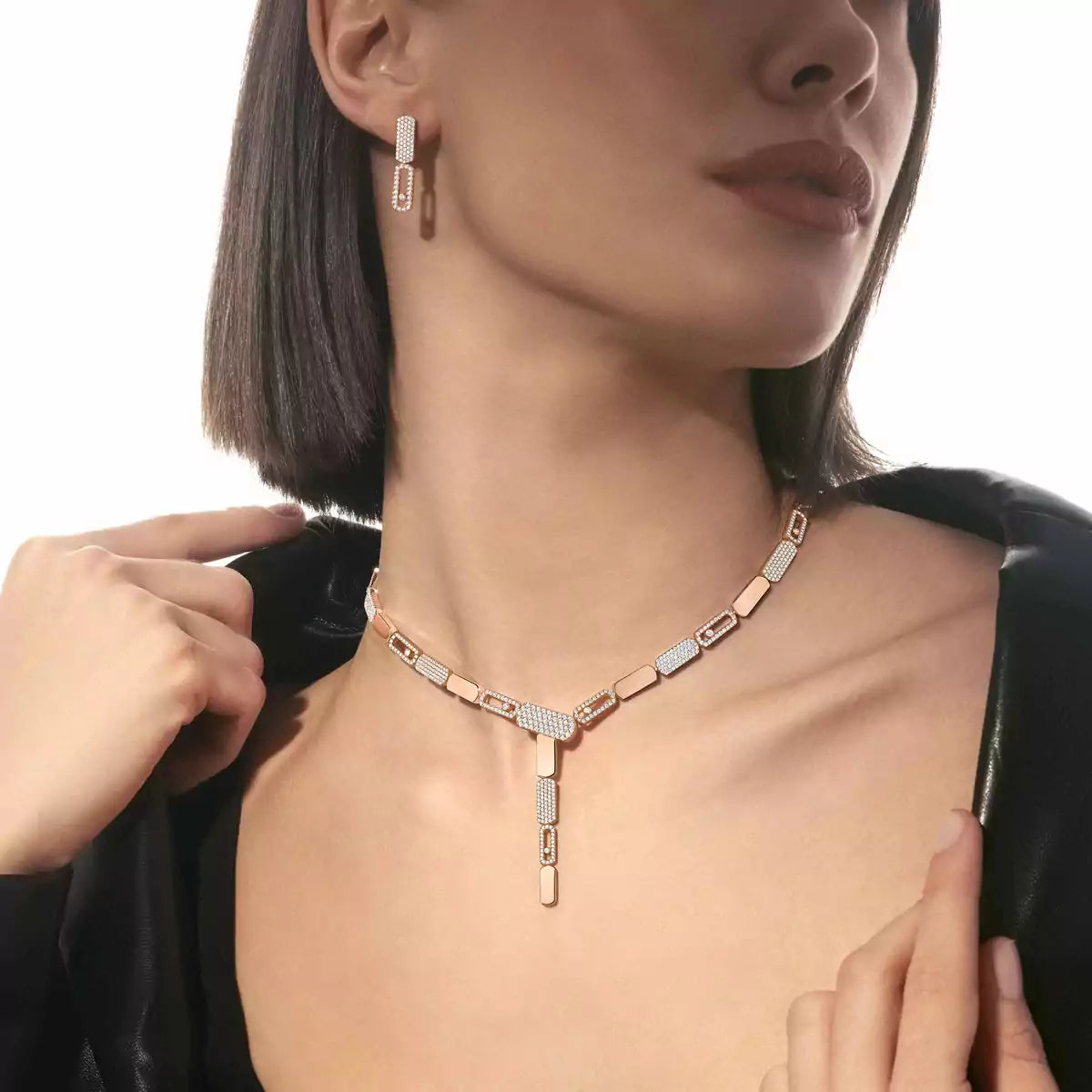 [Solara jewelry]Imperial Move SM Diamond Earrings