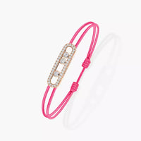 [Solara Jewelry]Messika Care(s) pink cord pavé bracelet