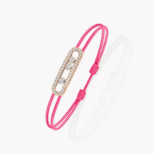 [Solara jewelry]Messika Care(s) pink cord pavé bracelet