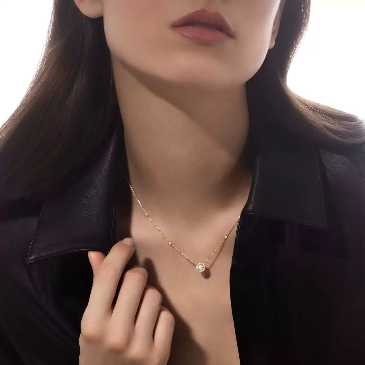 [Solara jewelry]Diamond Necklace 0,20ct Brilliant Shape Joy