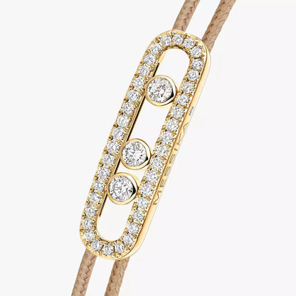 [Solara jewelry]Messika Care(s) pink cord pavé bracelet