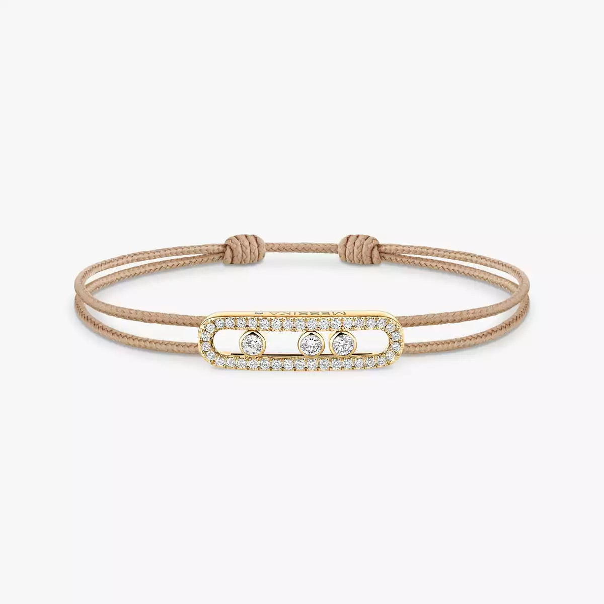 [Solara jewelry]Messika Care(s) pink cord pavé bracelet