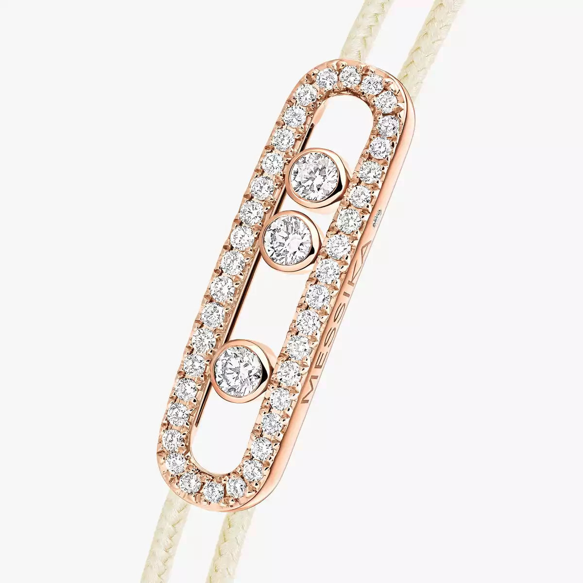 [Solara jewelry]Messika Care(s) pink cord pavé bracelet