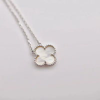 [Solara Jewelry]CLOVER  15MM WHITE MOTHER-OF-PEARL SILVER