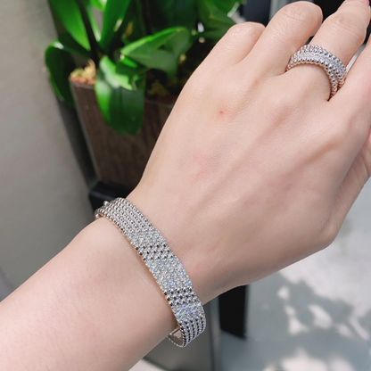 [Solara jewelry]  FIVE-ROW DIAMOND BRACELET