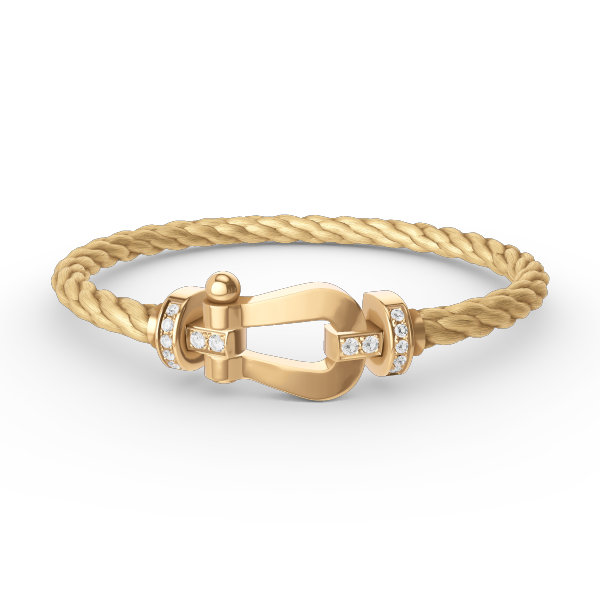 [Solara Jewelry]FORCE LARGE HORSESHOE HALF DIAMOND BRACELET GOLD