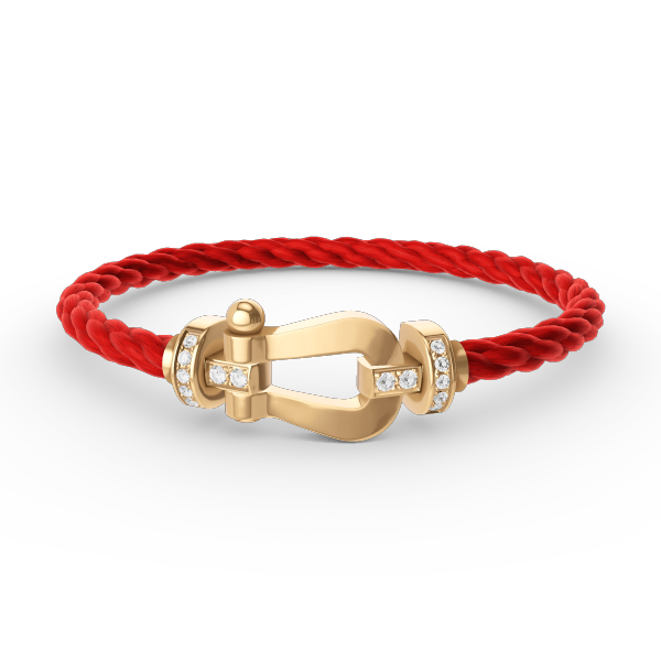 [Solara Jewelry]FORCE LARGE HORSESHOE HALF DIAMOND BRACELET GOLD