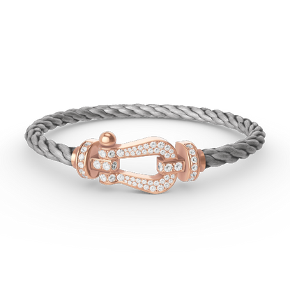 [Solara Jewelry]FORCE LARGE HORSESHOE FULL DIAMOND BRACELET ROSE GOLD