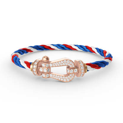 [Solara Jewelry]FORCE LARGE HORSESHOE FULL DIAMOND BRACELET ROSE GOLD