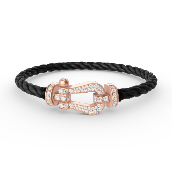 [Solara Jewelry]FORCE LARGE HORSESHOE FULL DIAMOND BRACELET ROSE GOLD