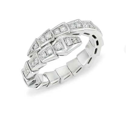 [Solara Jewelry]SERPENTI RING SILVER DIAMOND PAVED 4MM