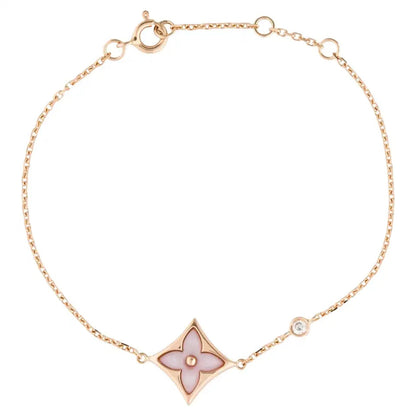 [Solara Jewelry]STAR 1 DIAMOND PINK GOLD BRACELET