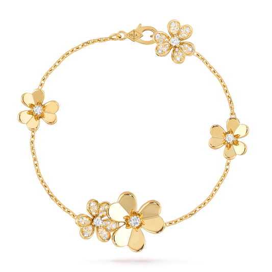 [Solara Jewelry]FRIVOLE GOLD 5 FLOWERS BRACELET