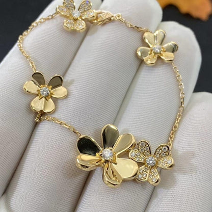 [Solara Jewelry]FRIVOLE GOLD 5 FLOWERS BRACELET