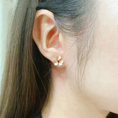 [Solara Jewelry]FRIVOLE  FLOWER PINK EARRINGS