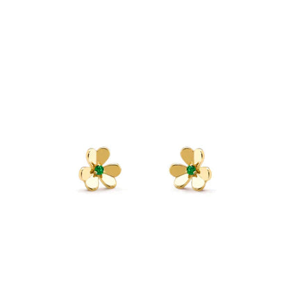 [Solara Jewelry]FRIVOLE  FLOWER MALACHITE EARRINGS