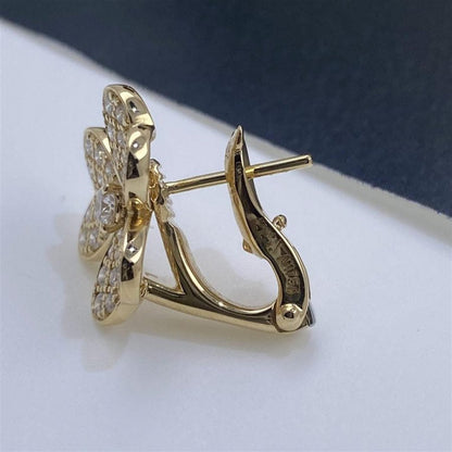 [Solara Jewelry]FRIVOLE GOLD FLOWER DIAMOND EARRINGS