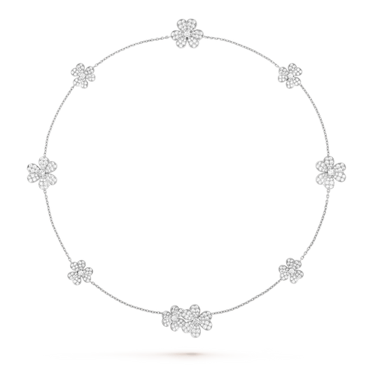 [Solara Jewelry]FRIVOLE SILVER 9 FLOWERS NECKLACE