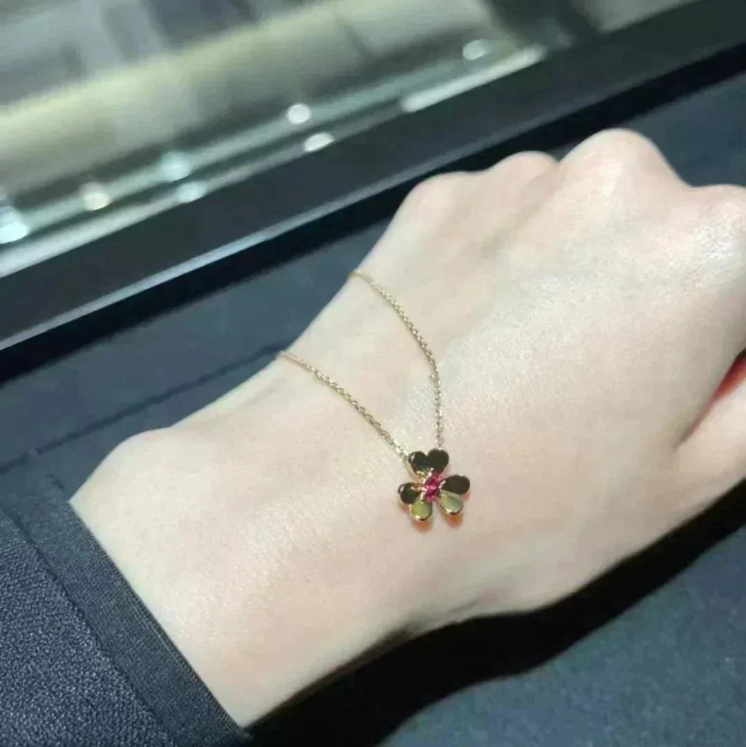 [Solara Jewelry]FRIVOLE GOLD FLOWER NECKLACE