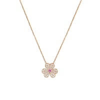 [Solara Jewelry]FRIVOLE ROSÉGOLD BLUMEN-DIAMANTEN-HALSKETTE