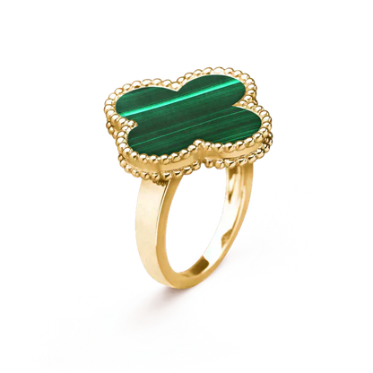 [Solara Jewelry]CLOVER MALACHITE RING