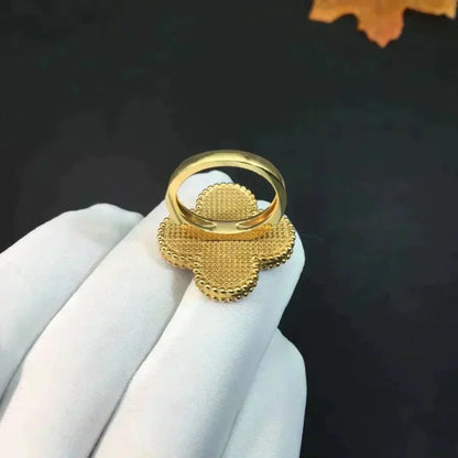 [Solara Jewelry]CLOVER MALACHITE RING