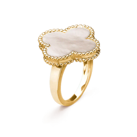 [Solara Jewelry]CLOVER WHITE MOP RING