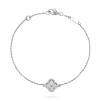 [Solara Jewelry]CLOVER EINZELNE BLUMENARMBAND SILBER