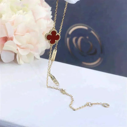 [Solara Jewelry]CLOVER  CARNELIAN SINGLE FLOWER BRACELET