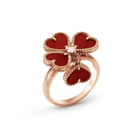 [Solara Jewelry]SWEET CLOVER CARNELIAN RING