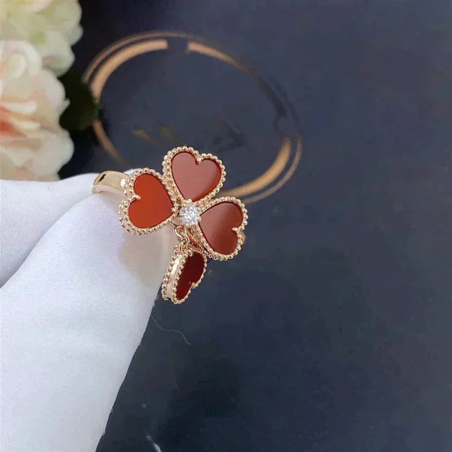[Solara Jewelry]SWEET CLOVER CARNELIAN RING