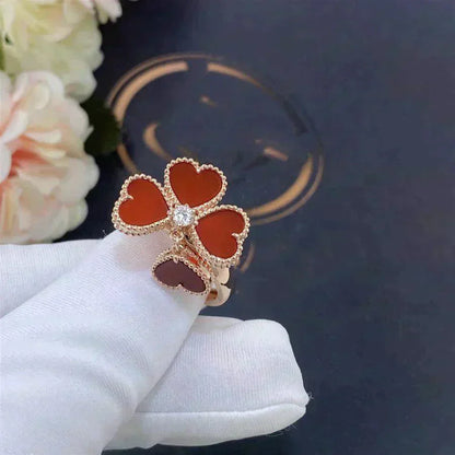 [Solara Jewelry]SWEET CLOVER CARNELIAN RING