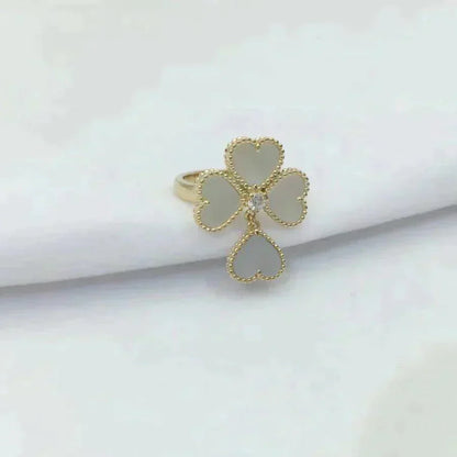 [Solara Jewelry]SWEET CLOVER WHITE MOP RING