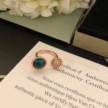 [Solara Jewelry]PERLEE COULEURS DIAMOND ROSE GOLD BETWEEN THE FINGER RING