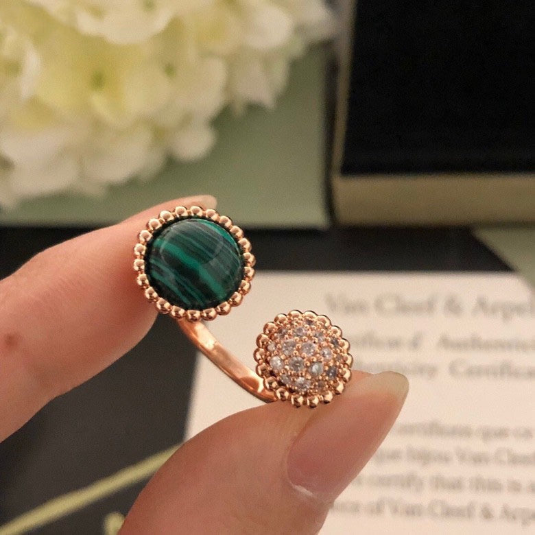[Solara Jewelry]PERLEE COULEURS DIAMOND ROSE GOLD BETWEEN THE FINGER RING