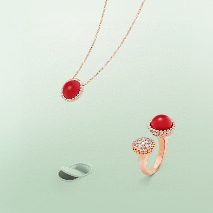 [Solara Jewelry]PERLEE COULEURS DIAMOND ROSE GOLD BETWEEN THE FINGER RING
