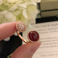 [Solara Jewelry]PERLEE COULEURS DIAMOND ROSE GOLD BETWEEN THE FINGER RING